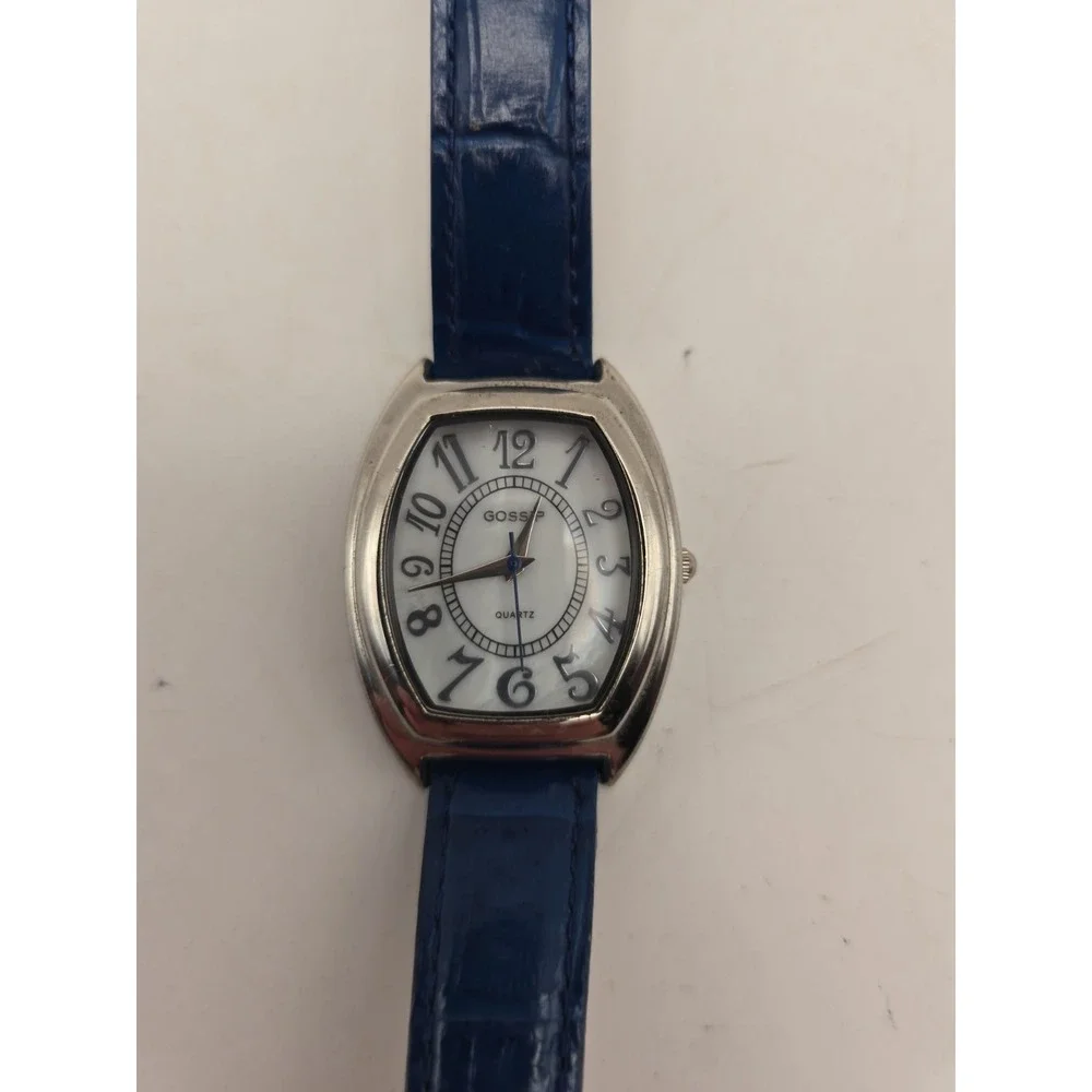 Gossip Quartz Watch Women Blue Band Needs New Battery Untested